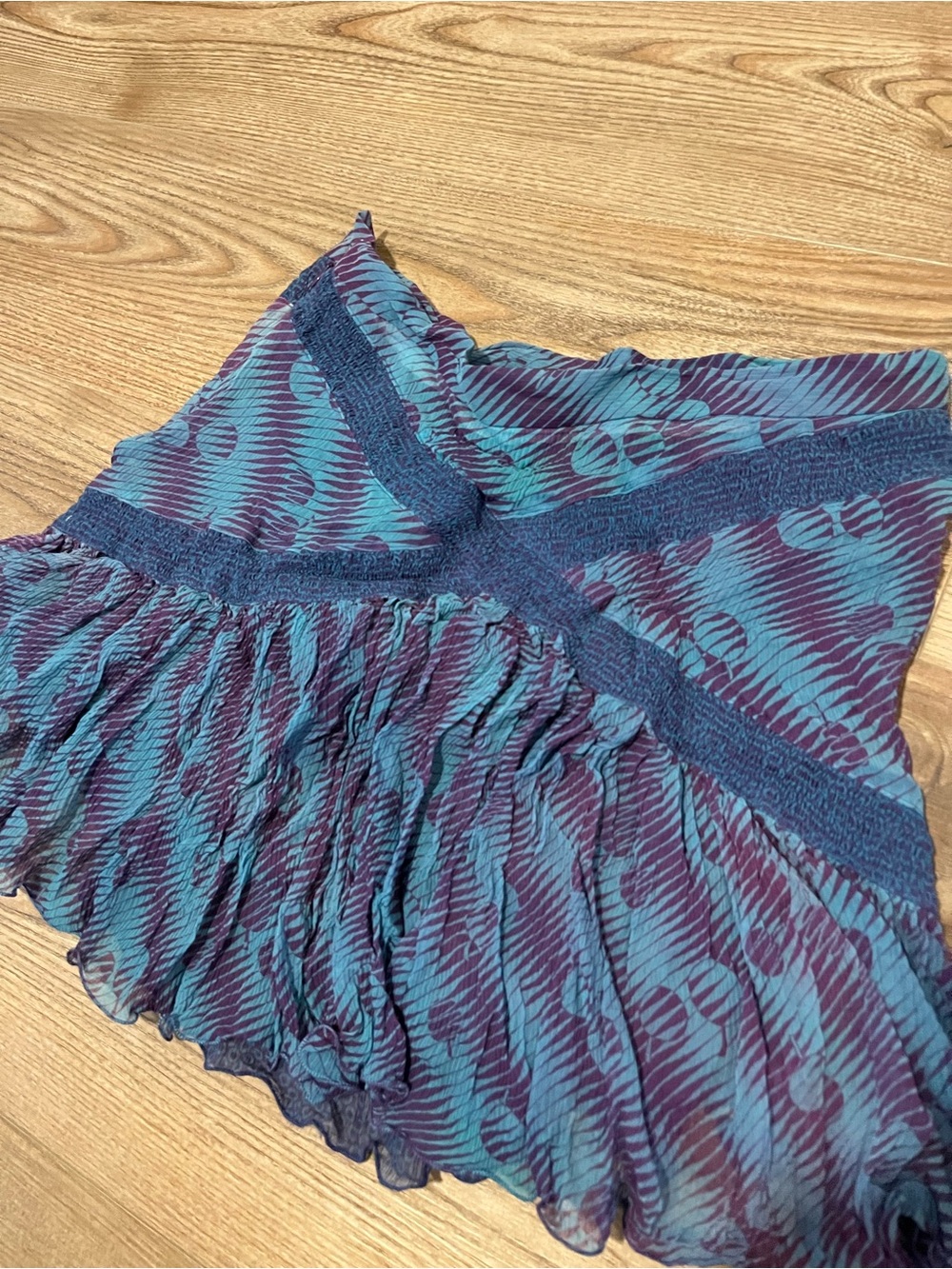 Y2K Silk Marc Jacob’s Pleated Blue and Purple Women’s Skirt 6